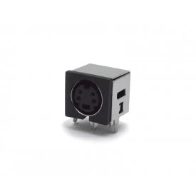 Conector Mini Din Fêmea PCI DS1093-03BN4-0 - 4 Pinos - Jiali