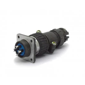 Conector Circular Macho e Fêmea DS1110-08-04LYP - 04 Vias - Connfly