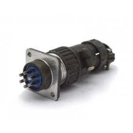 Conector Circular Macho e Fêmea DS1110-08-07LYP - 07 Vias - Connfly