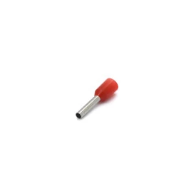 Terminal Tubular Ilhós Isolado 17 AWG 1.0mm² Vermelho - ES16100-1 - Eletro Service