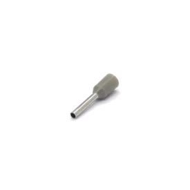 Terminal Tubular Ilhós Isolado 18 AWG 0.75mm² Cinza - ES18075-1 - Eletro Service