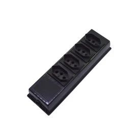 Régua com 4 Tomadas 10A/250V - EX654PT - Exatronic