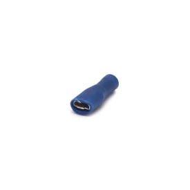 Terminal Faston Fêmea Totalmente Isolado em PVC 16-14 AWG 1.1 á 2.5mm² Azul - FE1614-41TI - Eletro Service