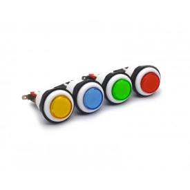 Chave Push-Button sem Trava Utilizada em Arcades Fliperamas - Diversas Cores - PBS-29