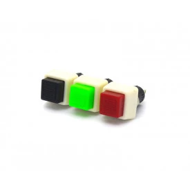 Chave Push-Button sem Trava 2A/250V Normalmente Aberta nas Cores PT/VD/VM - DS-461