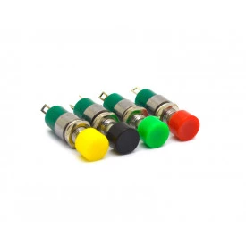 Chave Push-Button com 2 Terminais 1A/125Vac Ou 0,5A/250Vac Normalmente Aberta nas Cores AM/PT/VD/VM - DS-323