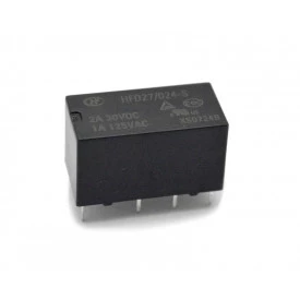 Relé para uso geral 24Vdc 2A DPDT 2 contatos reversíveis HFD27/024-S