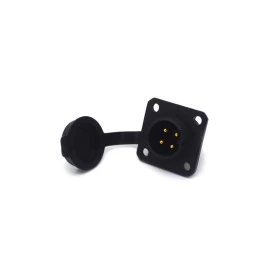 Conector Macho para Painel com Base Quadrada 4 Vias - JAB/P4P - Melro