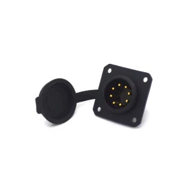 Conector Macho para Painel com Base Quadrada 8 Vias - JAB/P8P - Melro