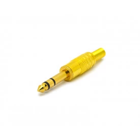 Plug P10 6,35mm Estéreo Dourado JL11050 - Jiali