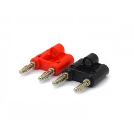 Pino Banana 4mm Duplo - Cores Preto e Vermelho - JL14034 - Jiali