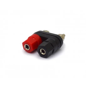 Borne Duplo 4mm Preto e Vermelho - JL14042 - Jiali