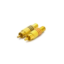 Plug RCA Dourado (Preto ou Vermelho) HGD-283 - JL17020 - Jiali