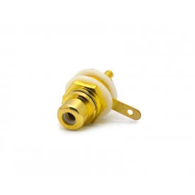 Jack RCA Chassis Dourado (Preto) - JL17074GB - Jiali