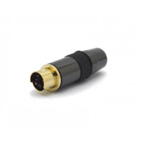 Conector Mini Din Macho Gold JL21301 4 Pinos Com Rabicho  - Jiali