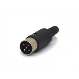 Conector Din JL21320/5P 5 Pinos X 90º Com Rabicho - Jiali