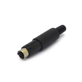 Conector Mini Din Macho JL21323/8P 8 Pinos Com Rabicho  - Jiali