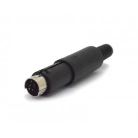 Conector Mini Din Macho JL21323/5P 5 Pinos Com Rabicho  - Jiali