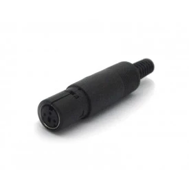 Conector Mini Din Fêmea JL21324/3P Com Rabicho  - Jiali