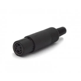 Conector Mini Din Fêmea JL21324/4P Com Rabicho - Jiali
