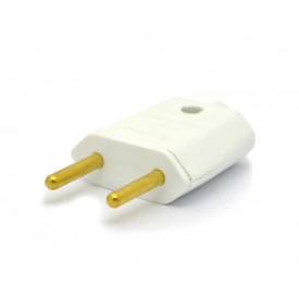 Plug Tomada 2P Branco 10A/250V - 003EB - Enerbras