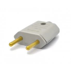 Plug Tomada 2P Cinza 10A/250V - 003E - Enerbras