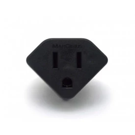 Adaptador 2P+T 10A/250V Preto - ADP2 - Margirius 