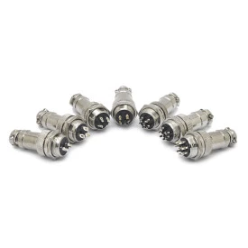 Conector Mike Macho para Painel e Fêmea para Cabo M16 - 2 a 8 Vias - JL33053/JL33054