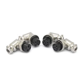 Conector Mike 90º Fêmea JL33056 - 2 a 8 Vias - Jiali