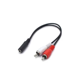 Jack J2 3,5mm Estéreo para 2 RCA Macho - JL41107 - Jiali