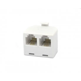 Adaptador RJ11 Macho para 2 RJ11 Fêmea 04 Vias - 6P4C/2X6P4C - JL52010A - Jiali