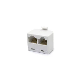 Adaptador RJ45 Macho para 2 RJ45 Fêmea 08 Vias - 8P8C/2X8P8C - JL52010C - Jiali