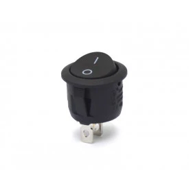 Chave Gangorra / Tecla com 2 Terminais 6A/250Vac Preta - KCD1-106-101