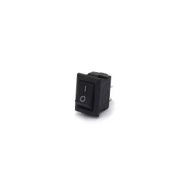 Mini Chave Gangorra / Tecla com 2 Terminais 3A/250Vac Liga/Desliga - Preto - KCD11-101