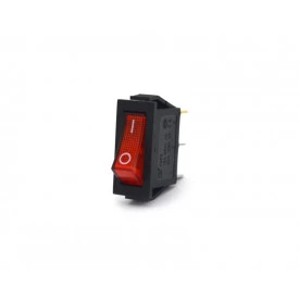 Chave Gangorra / Tecla com 3 Terminais Liga/Desliga 15A/250Vac Vermelho - KCD3-102N