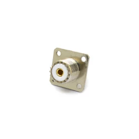 Conector UHF Fêmea Reto Painel Base Quadrada 25,40mm - KF-1 - Gav 93 - KLC