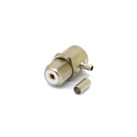 Conector UHF Fêmea Angular Cabo Painel Crimpagem RG-58 / RGC-58 - Gav 158 - KLC