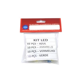 Kit de Leds Difusos 5mm Vermelho, Verde, Amarelo e Azul - Total 32 Leds