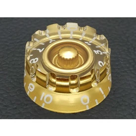 Knob Les Paul Plástico Dourado para Eixo Estriado