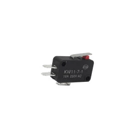 Chave Micro Switch com 3 Terminais e Haste de 14mm 16A/250Vac Preto - KW11-7-2