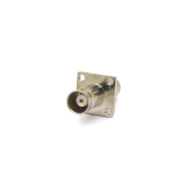 Adaptador de Conversão BNC 50 Ohms Fêmea X Fêmea  Reto para Painel Base Quadrada 17,50mm - LA-4 - Gav 72 - KLC