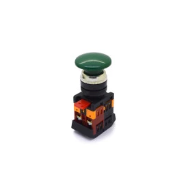 Botão de Emergência Tipo Cogumelo Pulsador 40mm Verde - LAY80-PC35 - JNG