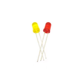 Led 5mm Cristalino - Amarelo e Vermelho - L-513T - Paralight