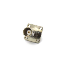 Conector BNC 50 Ohms Fêmea Reto Painel Base Quadrada 17,50mm - LF-2 - Gav 12 - KLC