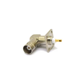 Conector BNC 50 Ohms Fêmea Angular Painel Base Quadrada 17,50mm - LF-7 - Gav 23 - KLC