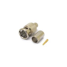 Conector BNC 75 Ohms Macho Reto Cabo Crimpagem 1694-A - LM-66 - Gav 43 - KLC