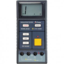 Megômetro MI-60 realiza medida de resistência de isolação até 2000M ohms - Minipa
