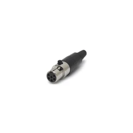 Conector Mini XLR Fêmea Solda Fio Para Cabo 6 Vias - WTN-11-1327/6P