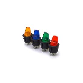Chave Gangorra / Tecla com 3 Terminais e Neon 6A/250Vac - Diversas Cores - MRS-101N