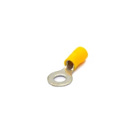 Terminal Olhal Isolado 12-10 AWG M6-1/4'' 2,6 á 6mm² Amarelo - OL6204 - Eletro Service